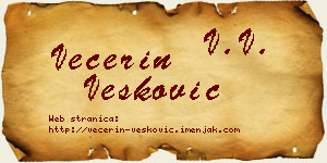 Večerin Vesković vizit kartica